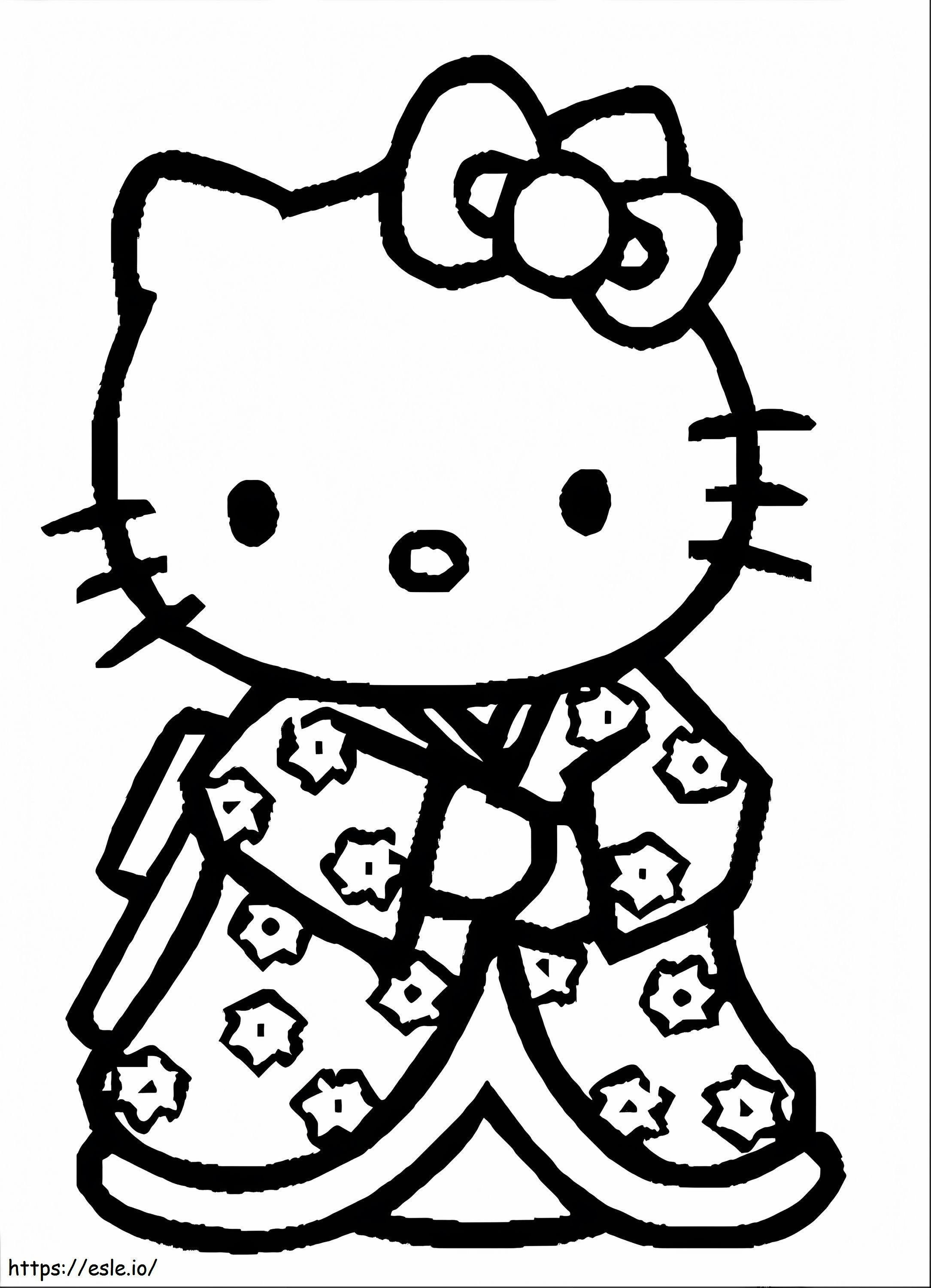 Tulostettava Hello Kitty värityskuva