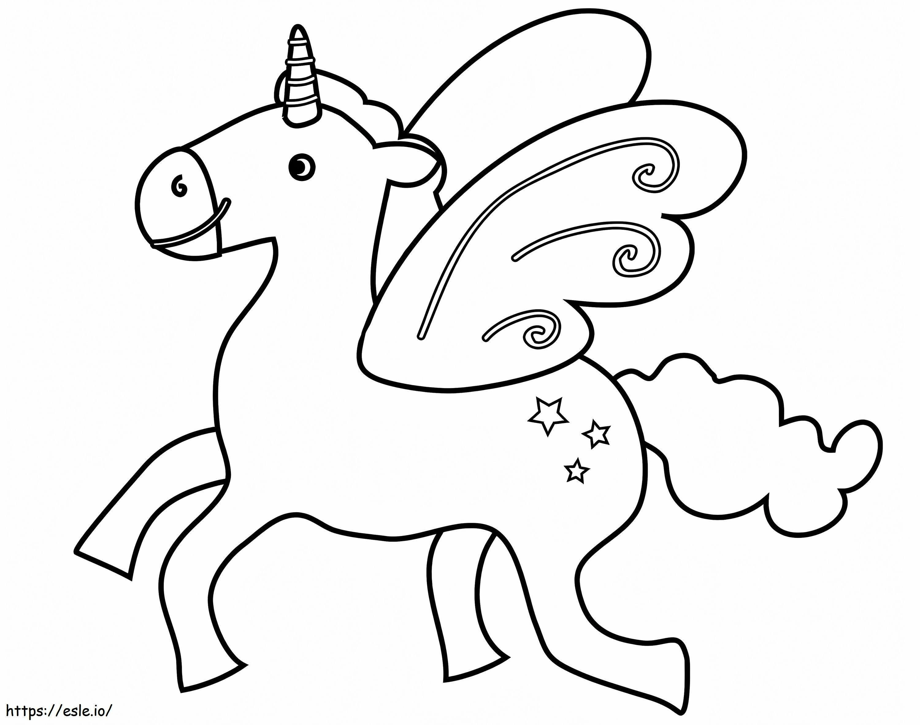 Hermoso Unicornio 2 para colorear