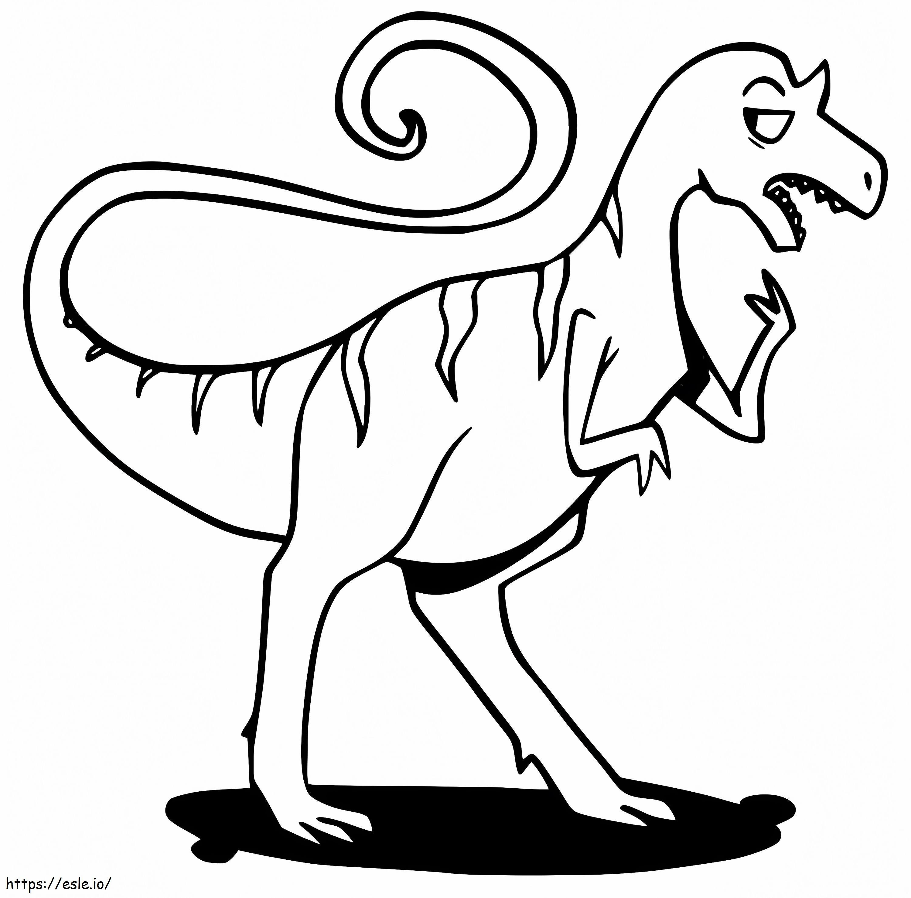 漫画アロサウルス ぬりえ - 塗り絵