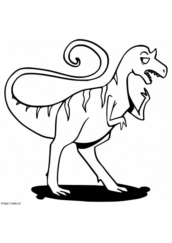 Cartoon Allosaurus coloring page