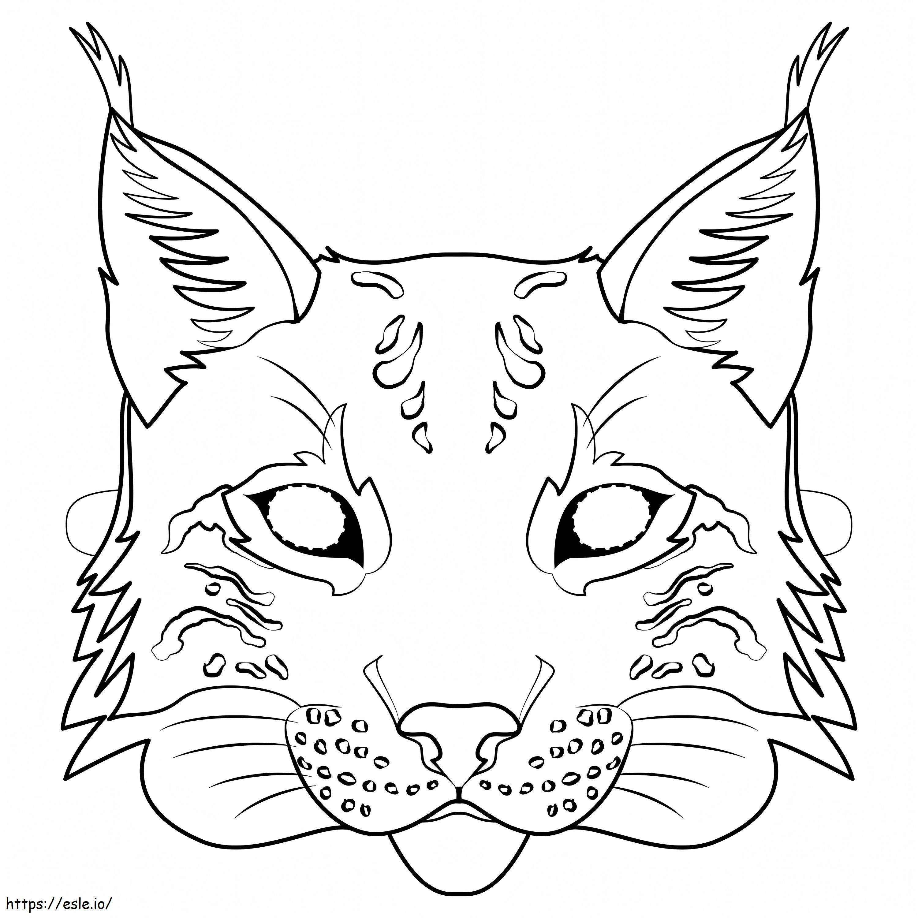 Topeng Lynx Gambar Mewarnai
