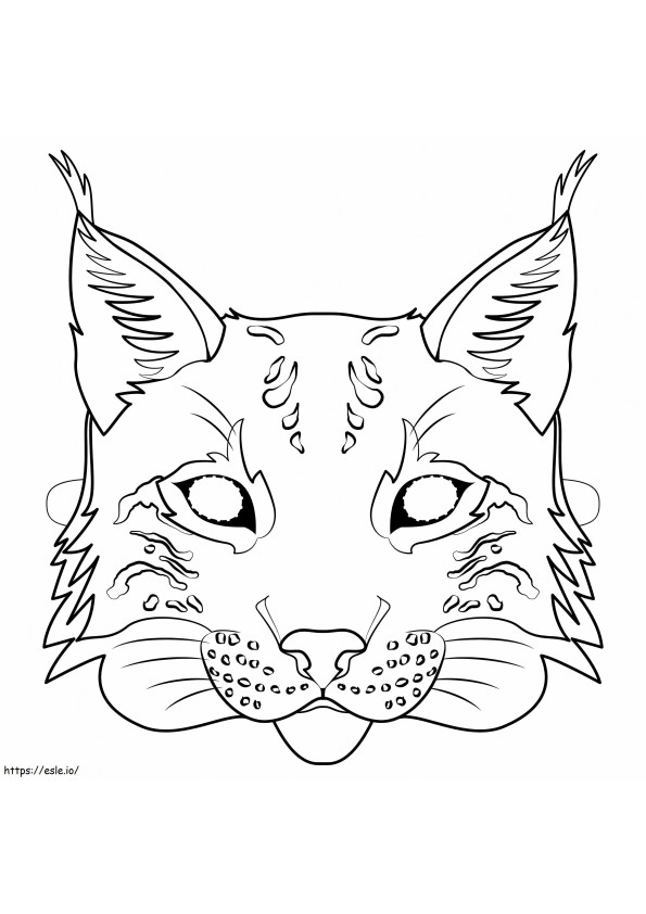 Topeng Lynx Gambar Mewarnai