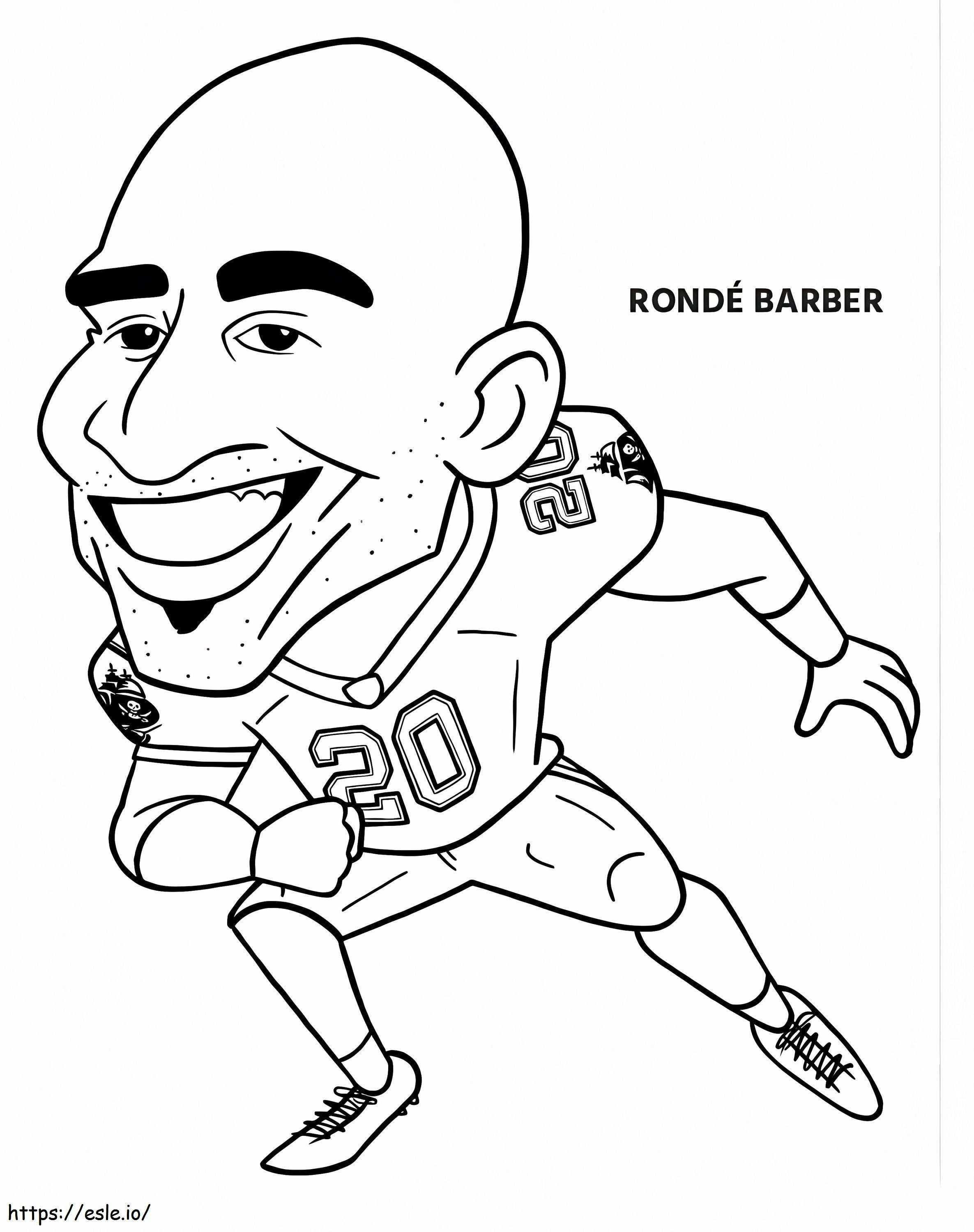 Round Barber coloring page