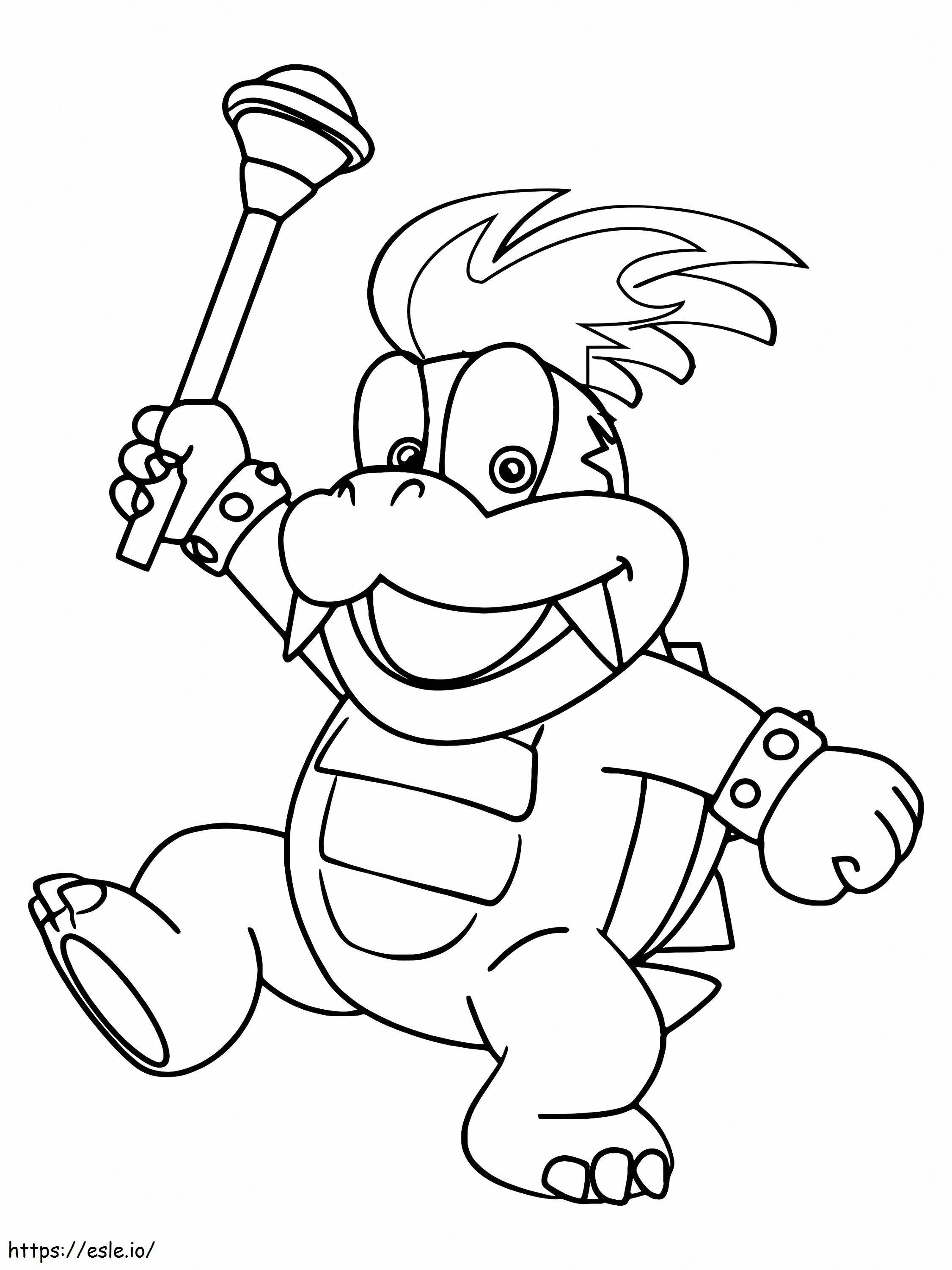 Happy Baby Bowser coloring page