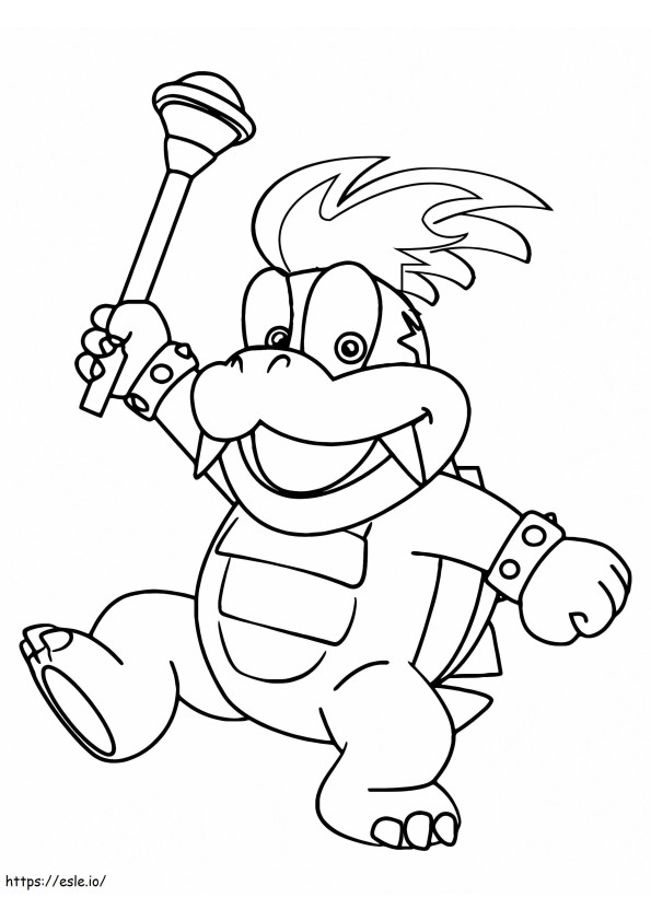 Happy Baby Bowser coloring page