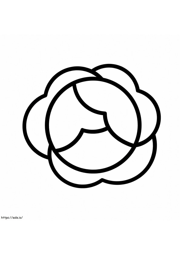 Simple Cabbage 4 coloring page