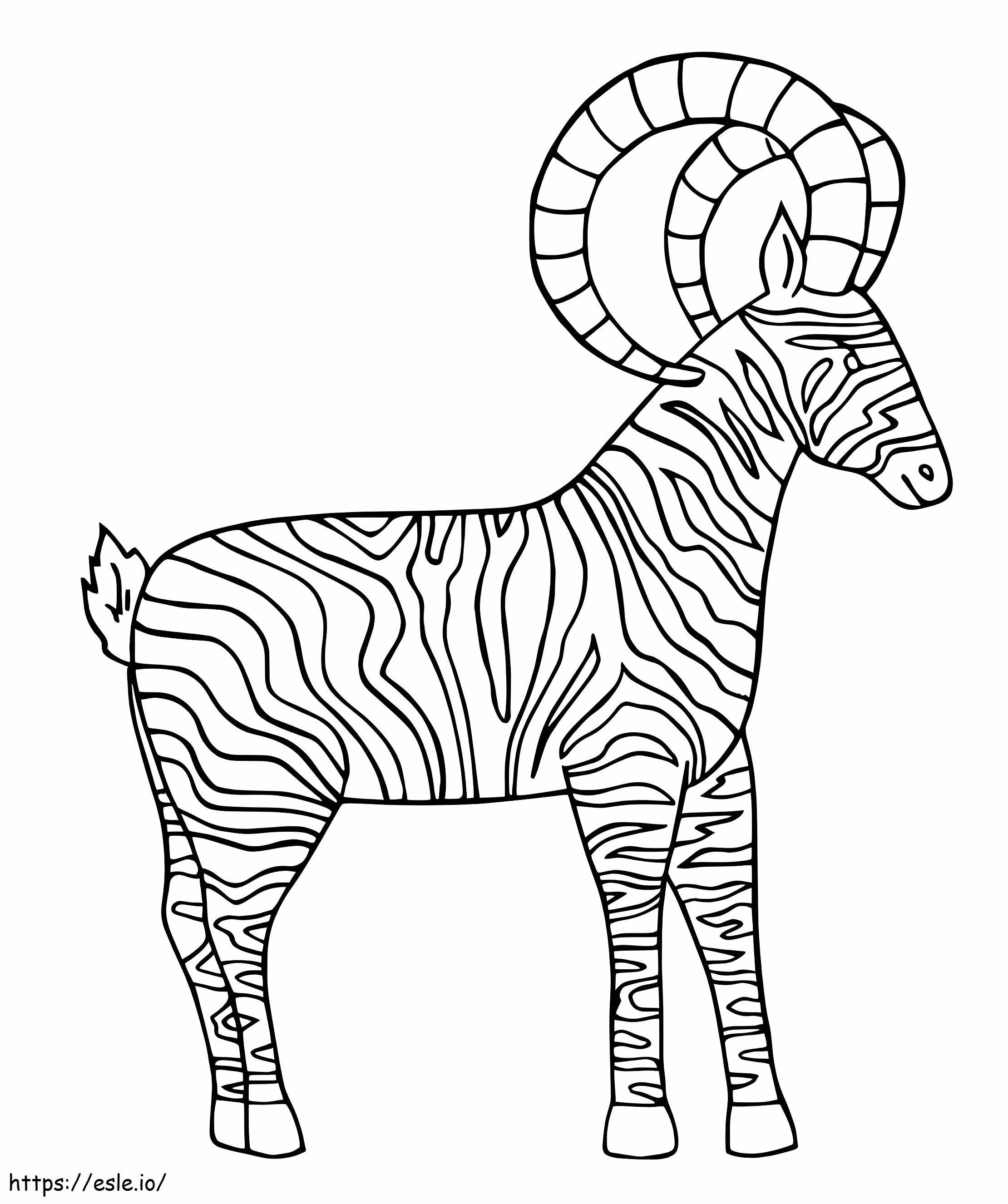 Coloriage Chèvre Zèbre Alebrijes à imprimer dessin