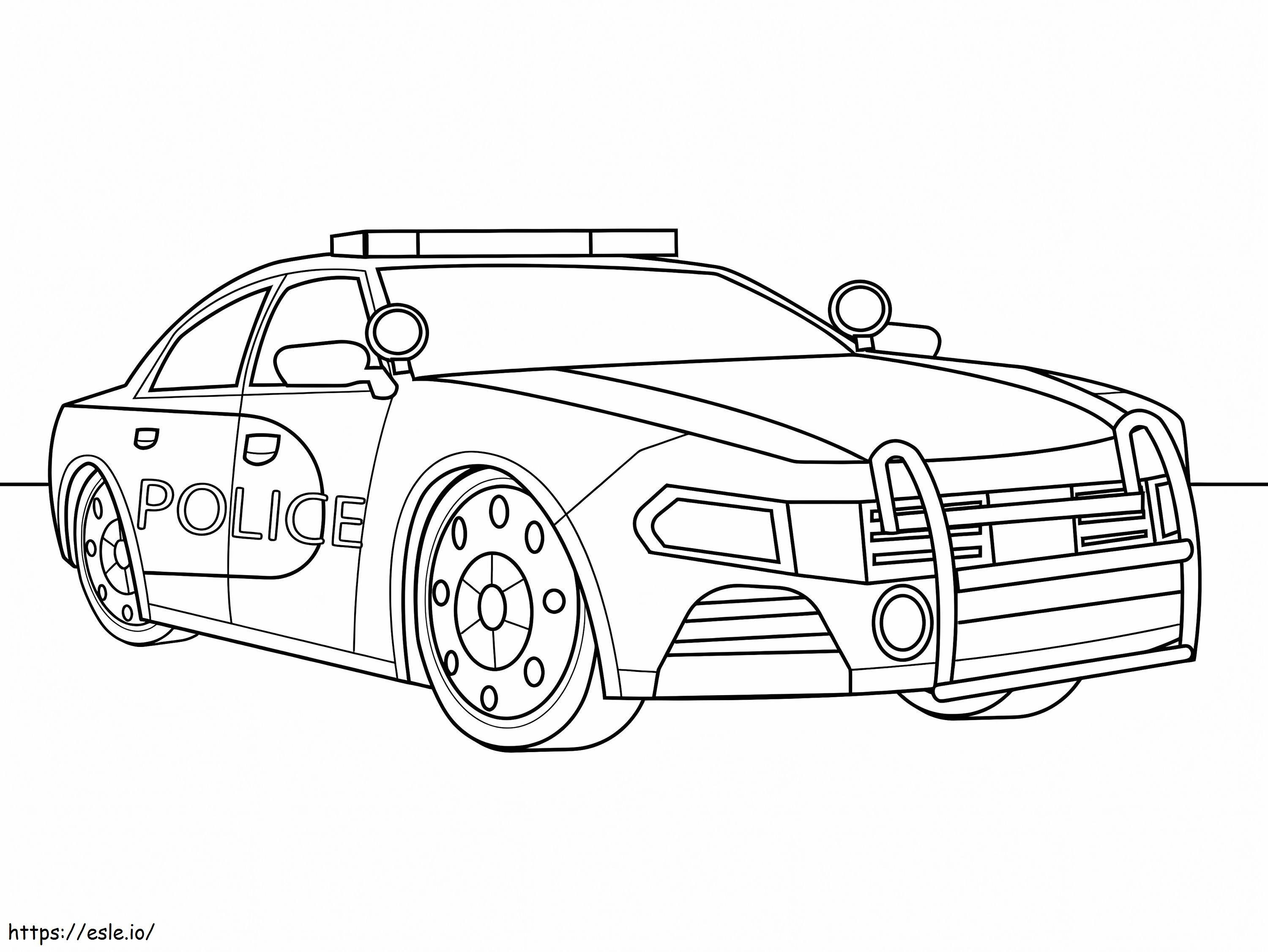 Carro de polícia esportivo para colorir
