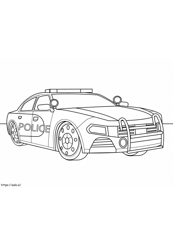 Sport Police Car coloring page