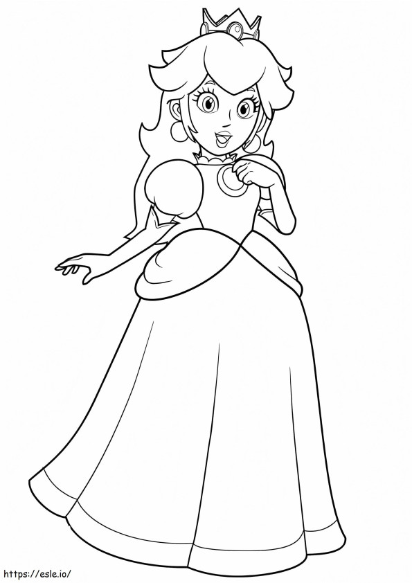 Hauska prinsessa Peach värityskuva