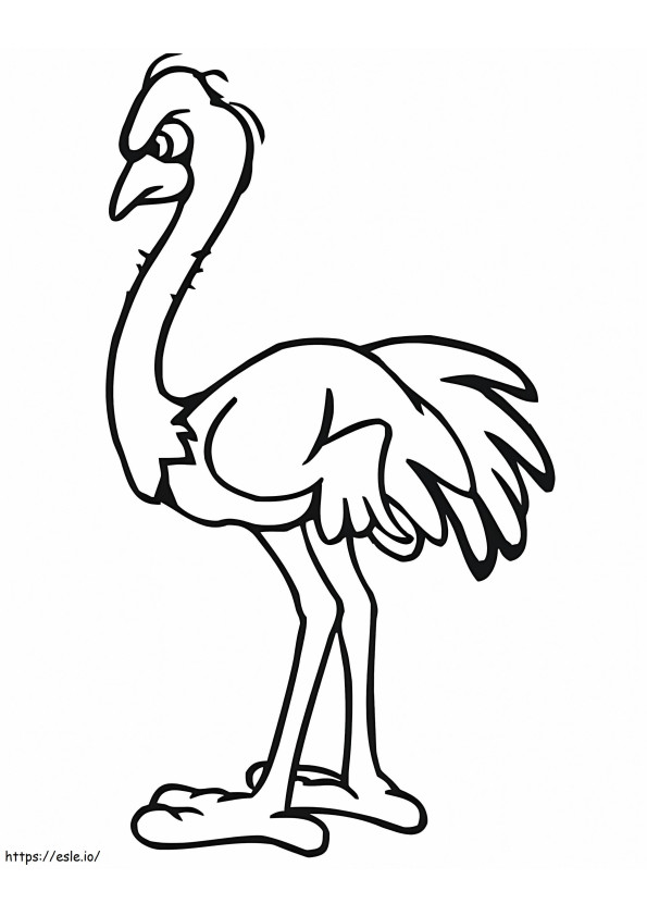 Angry Ostrich coloring page
