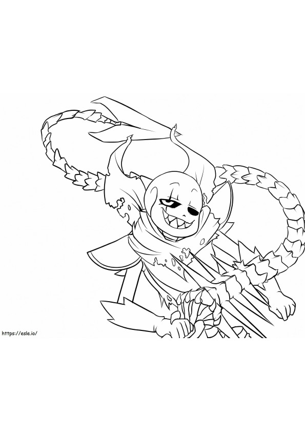 Sans And Weapon coloring page