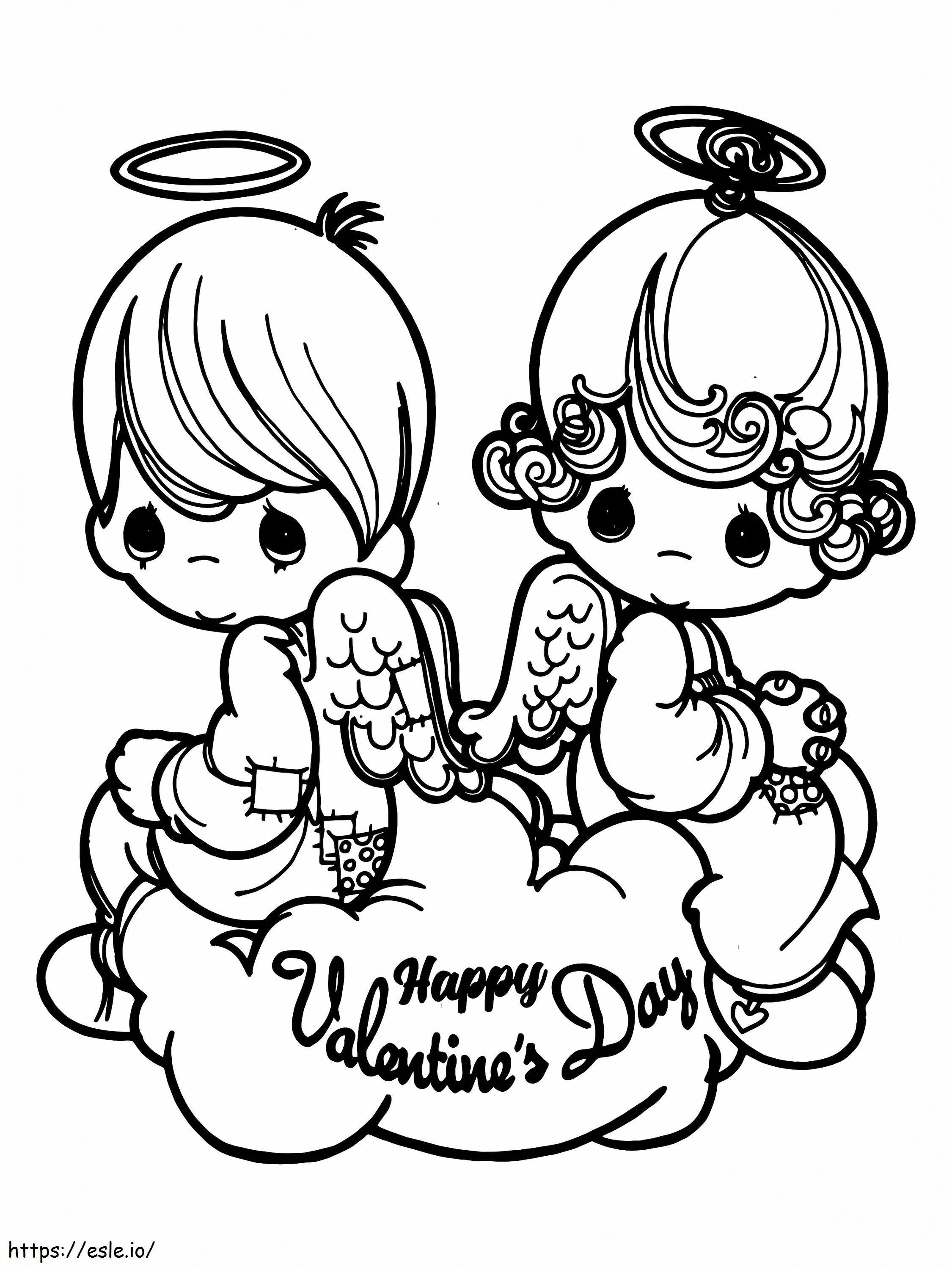 Valentine S Cupidon de colorat