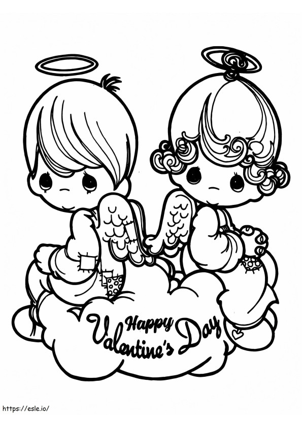 Valentine S Cupidon de colorat