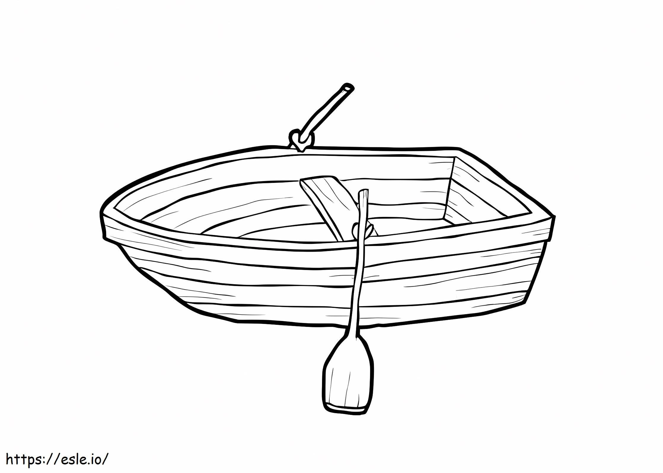 Mała łódź wiosłowa kolorowanka