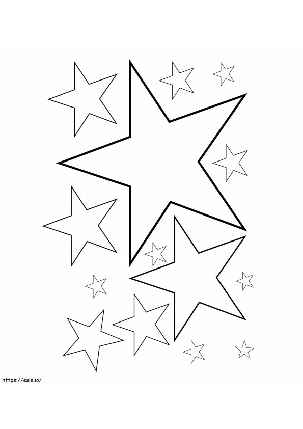 De sterren kleurplaat