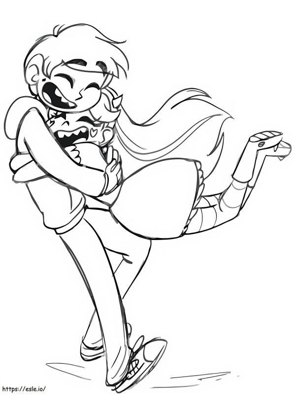 Marco Hugs Star coloring page
