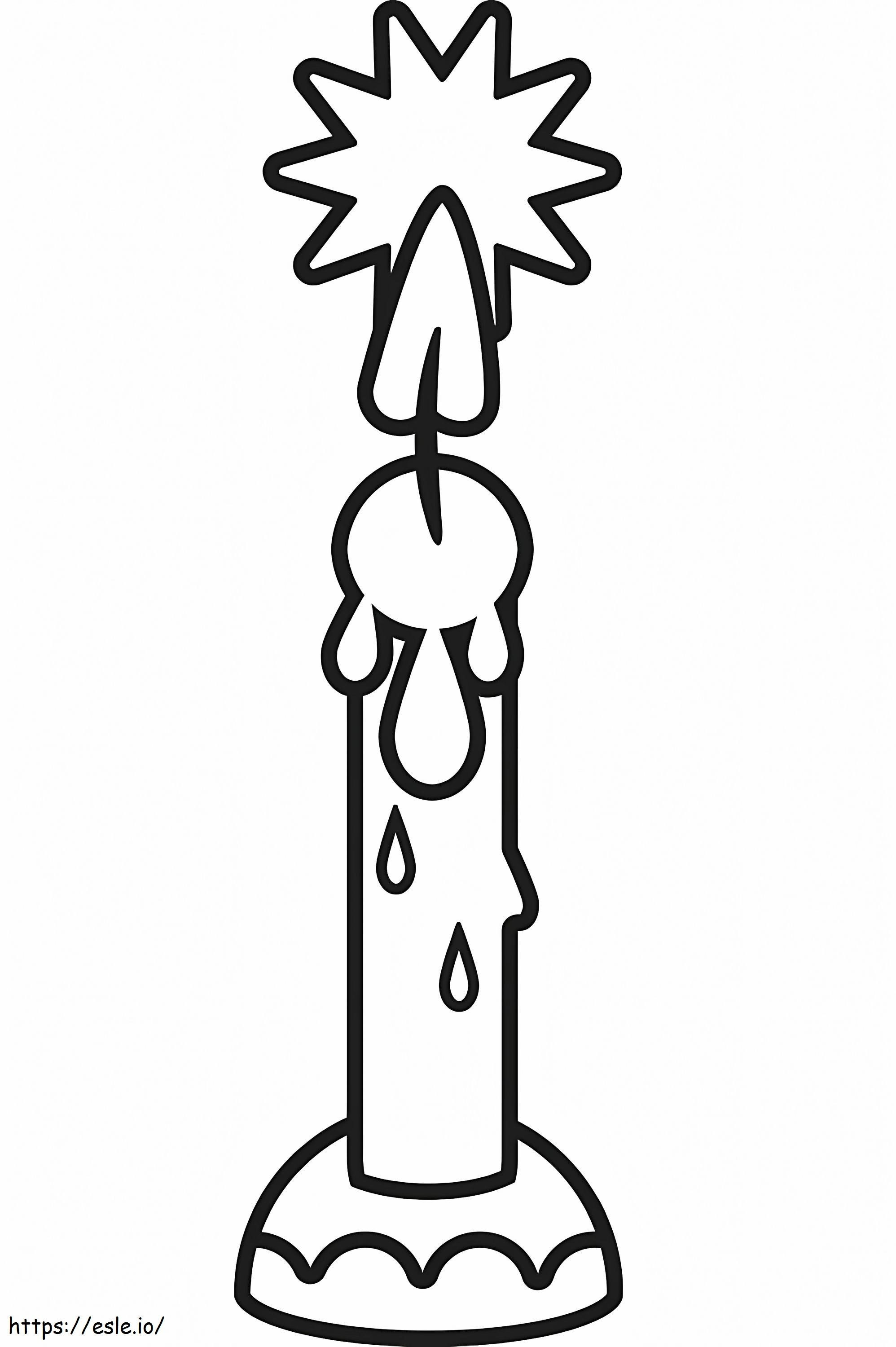 Christmas Candle To Print coloring page