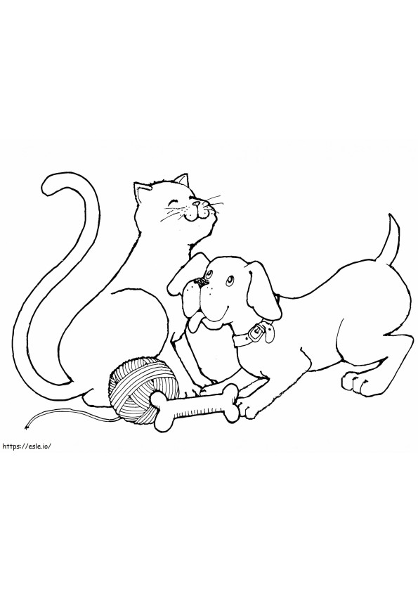 Hund und Katze zum Ausdrucken ausmalbilder