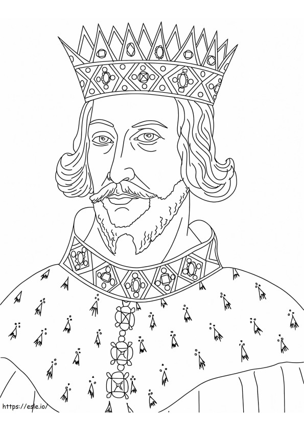 Face The British King coloring page