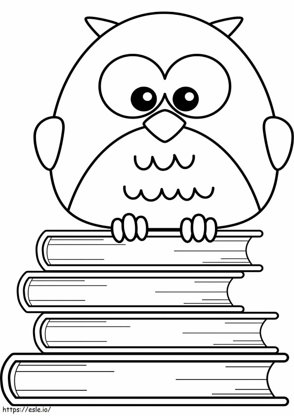 Buho Of Pie About Books coloring page
