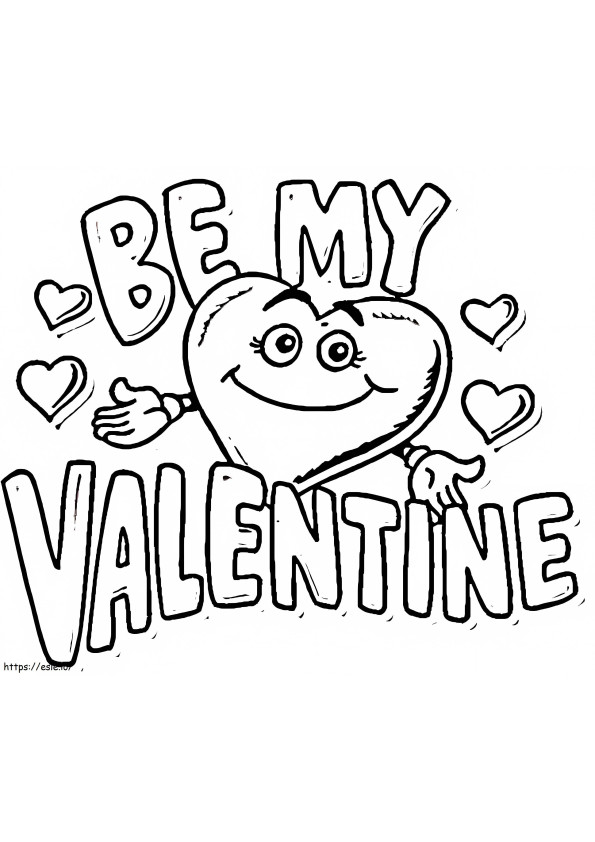 Funny Valentine Heart coloring page