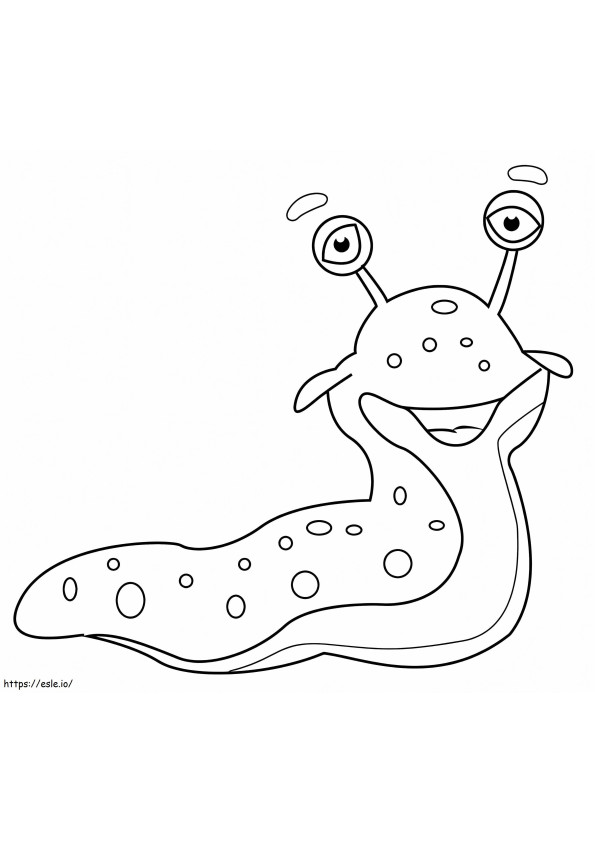 Adorable Slug coloring page