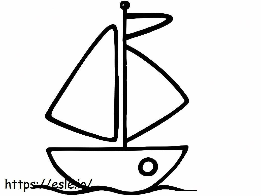 Icona della barca da colorare