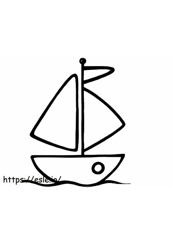 Icona della barca da colorare