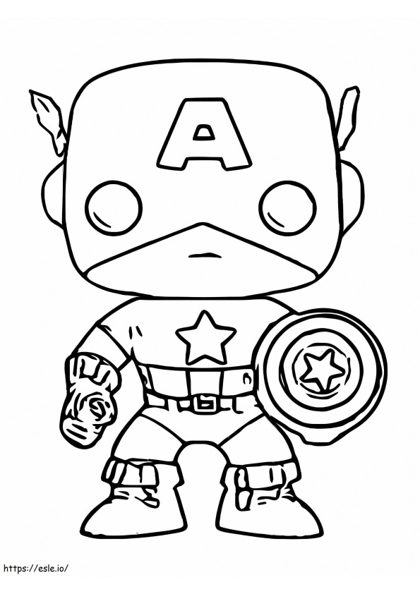 Captain America Funko coloring page