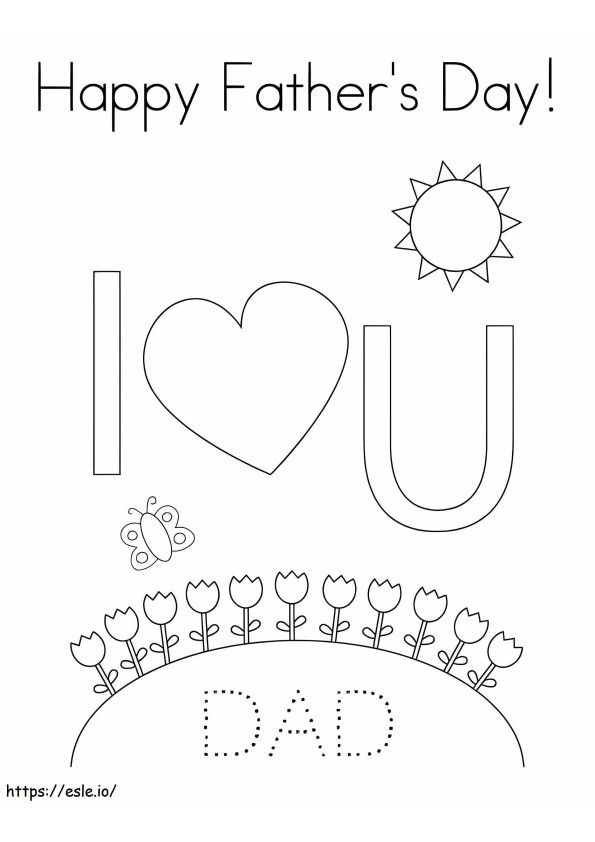 Happy Fathers Day Free coloring page