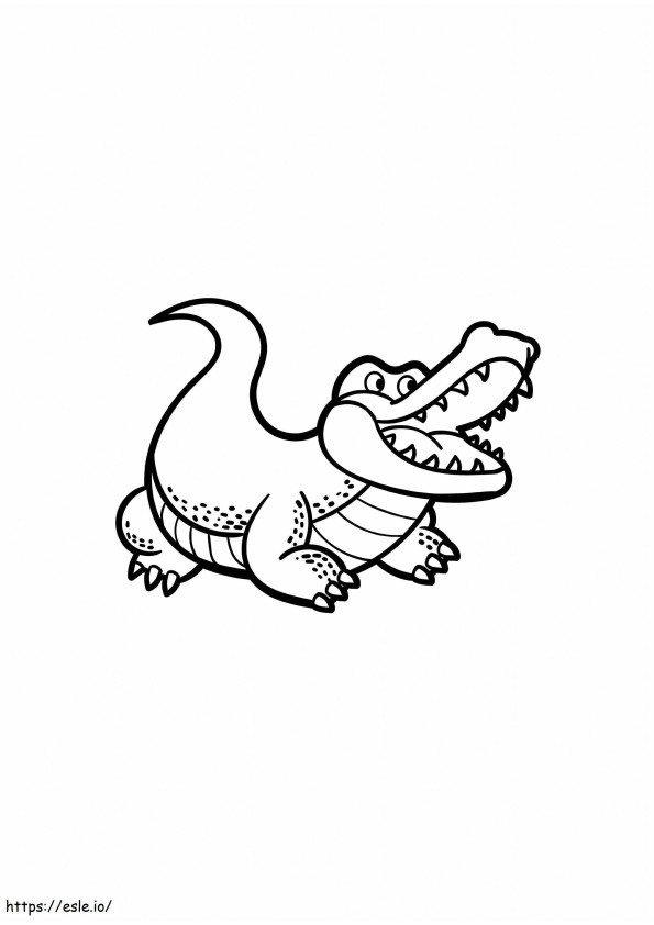 Cute Crocodile 1 coloring page