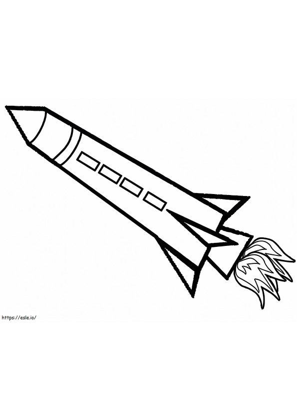 Long Rocket Ship Coloring Page coloring page