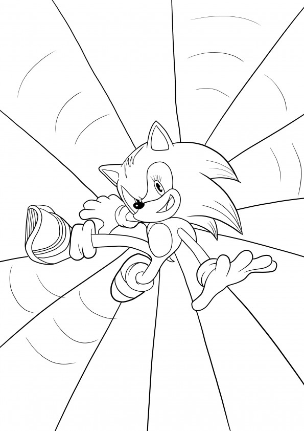 Pewarnaan dan pencetakan kekuatan Sonic secara gratis