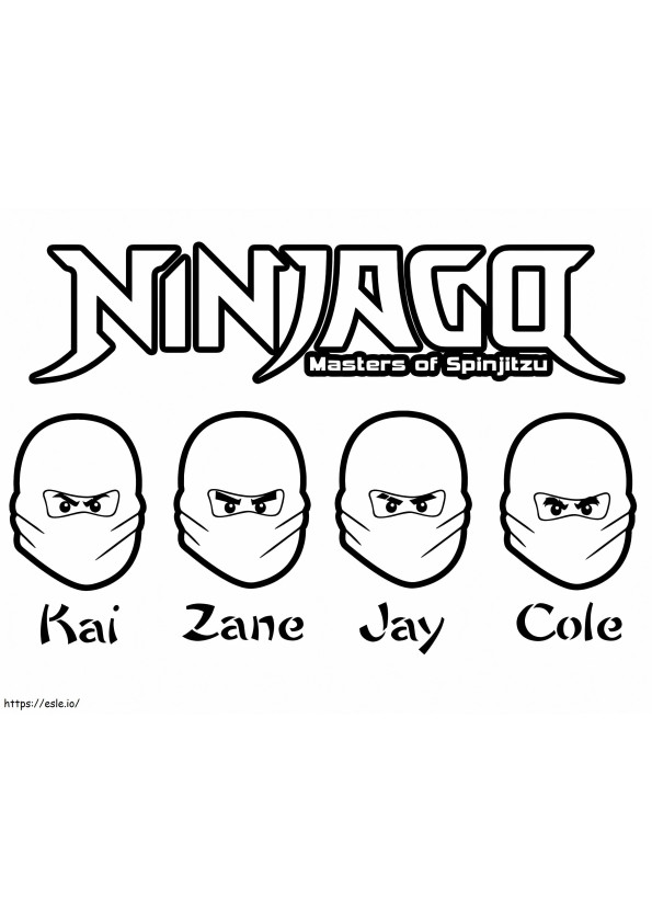Ninjago lapsille värityskuva