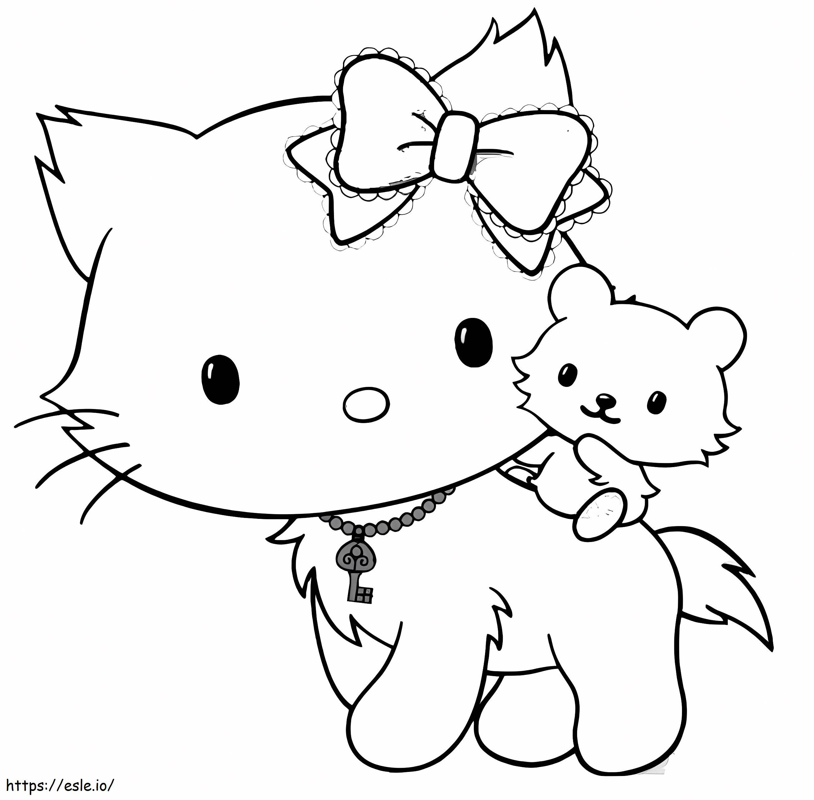 Lovely Charmy Kitty coloring page