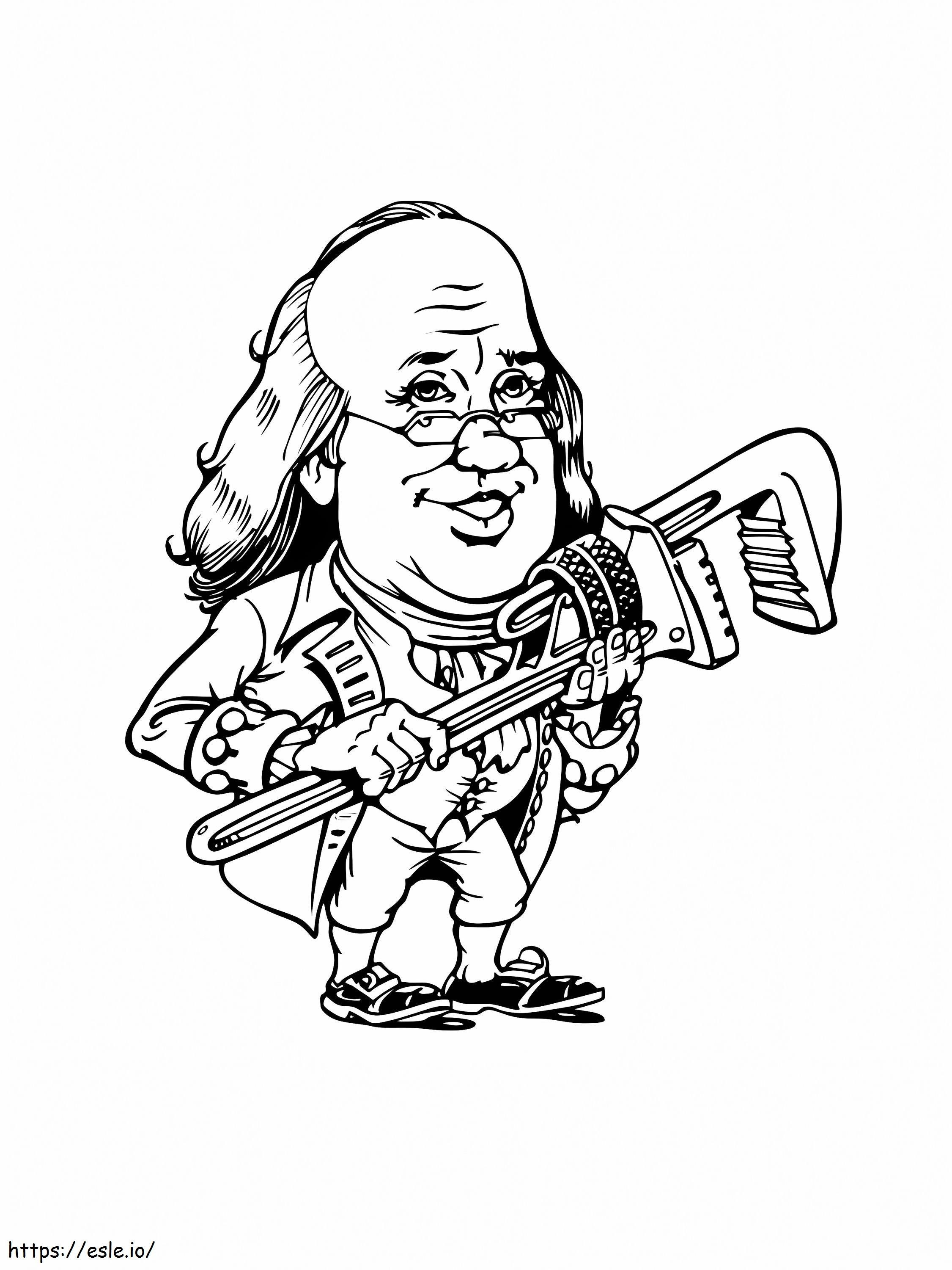 Benjamin Franklin ingyenesen nyomtatható kifestő