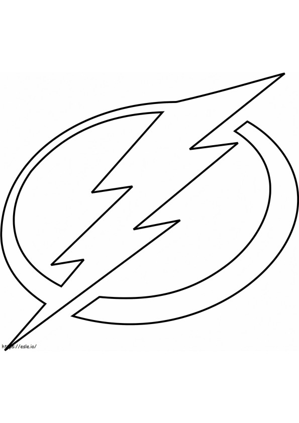 Coloriage Logo du Lightning de Tampa Bay à imprimer dessin