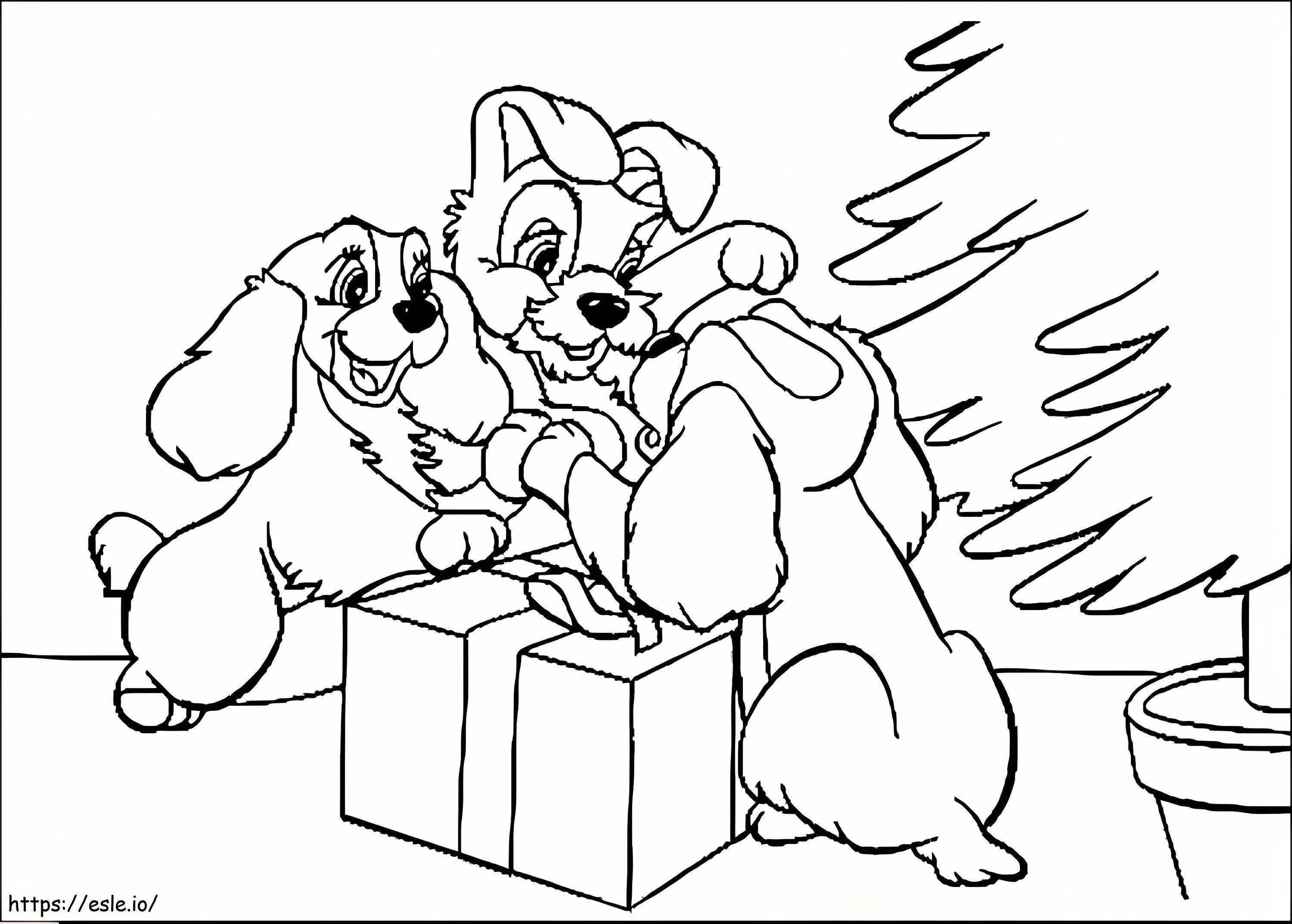 Lady And The Tramps Puppies coloring page
