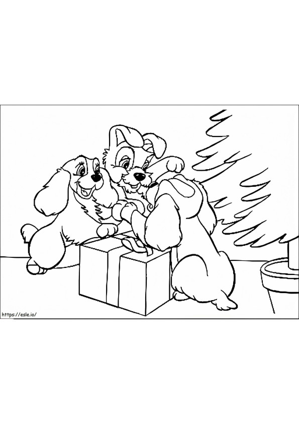 Lady And The Tramps Puppies coloring page