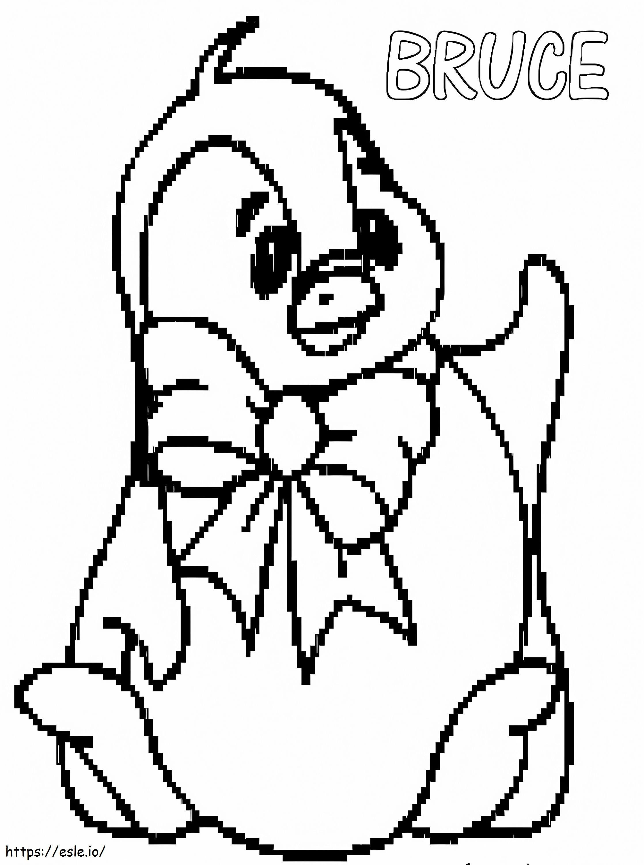 Neopets Bruce coloring page