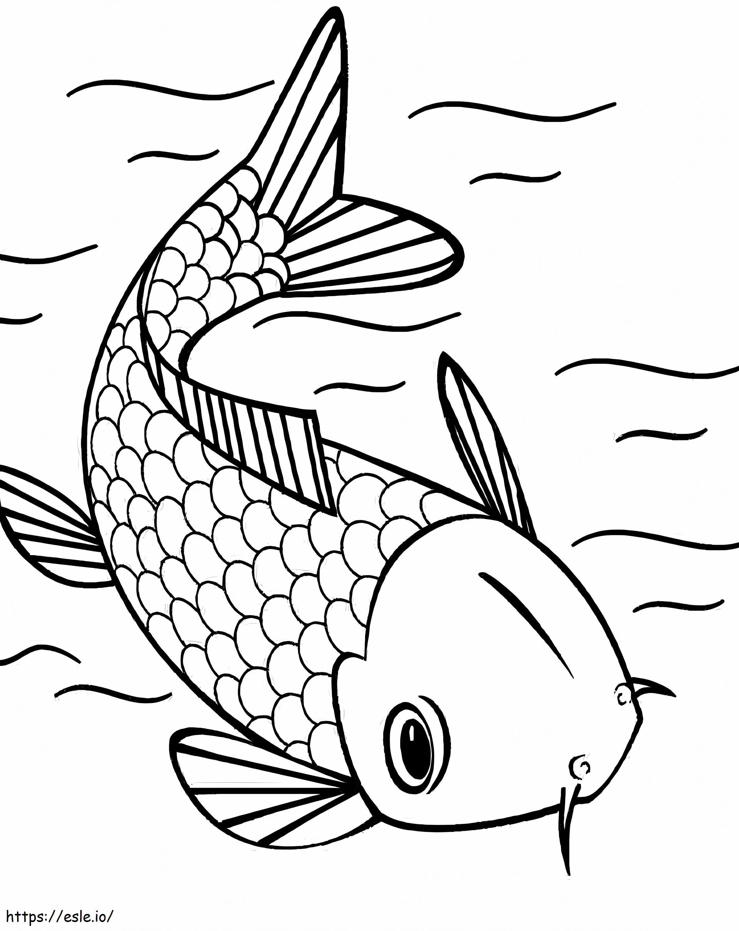 Pływanie ryb Koi kolorowanka