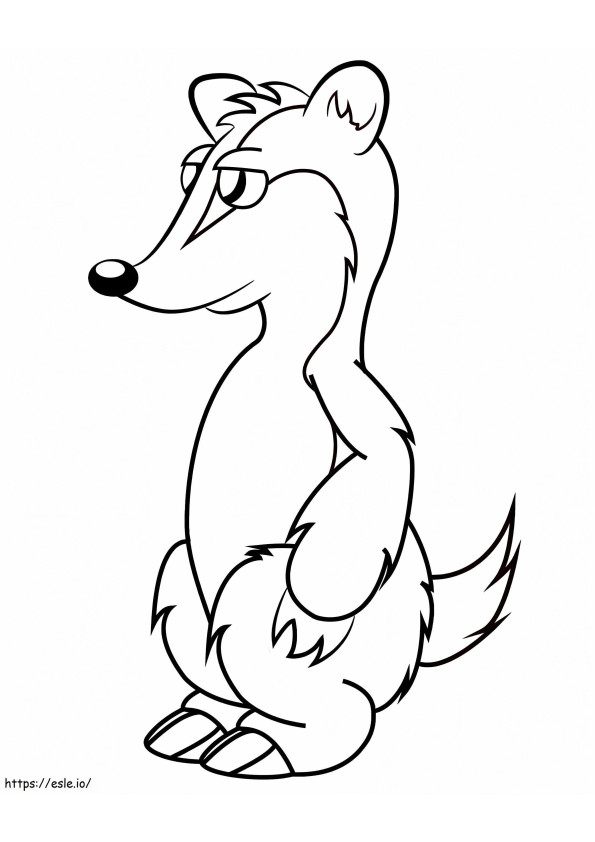 Cartoon Badger Position