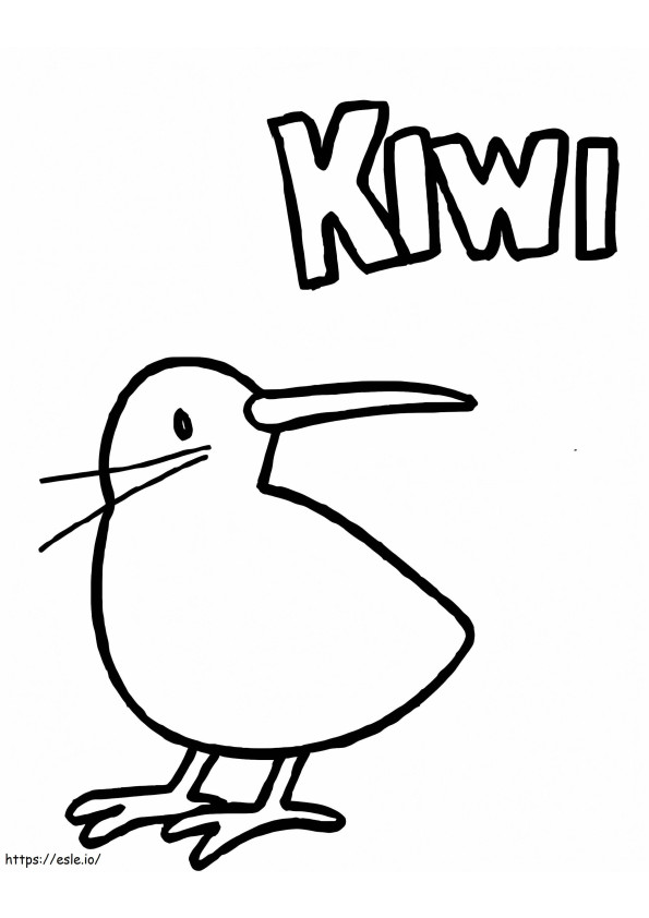 Coloriage Bébé oiseau kiwi à imprimer dessin
