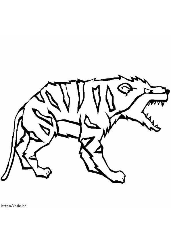 Hiena înfricoșătoare de colorat