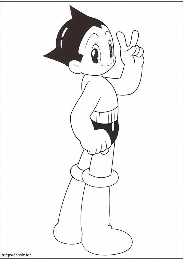 Coloriage 1533605408 Astro Boy souriant A4 à imprimer dessin
