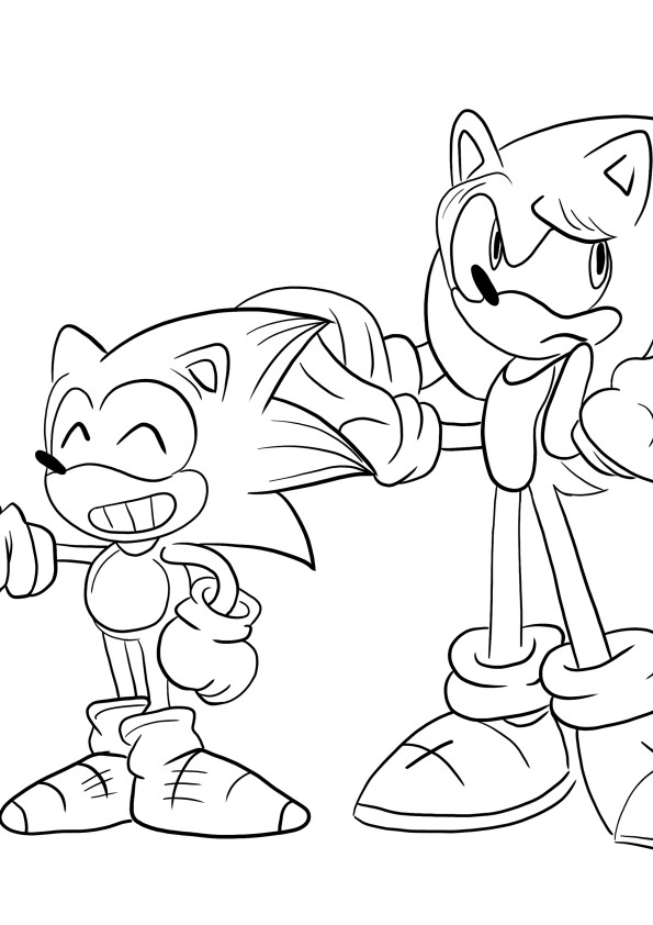 Sonic and Charmy free to print and color