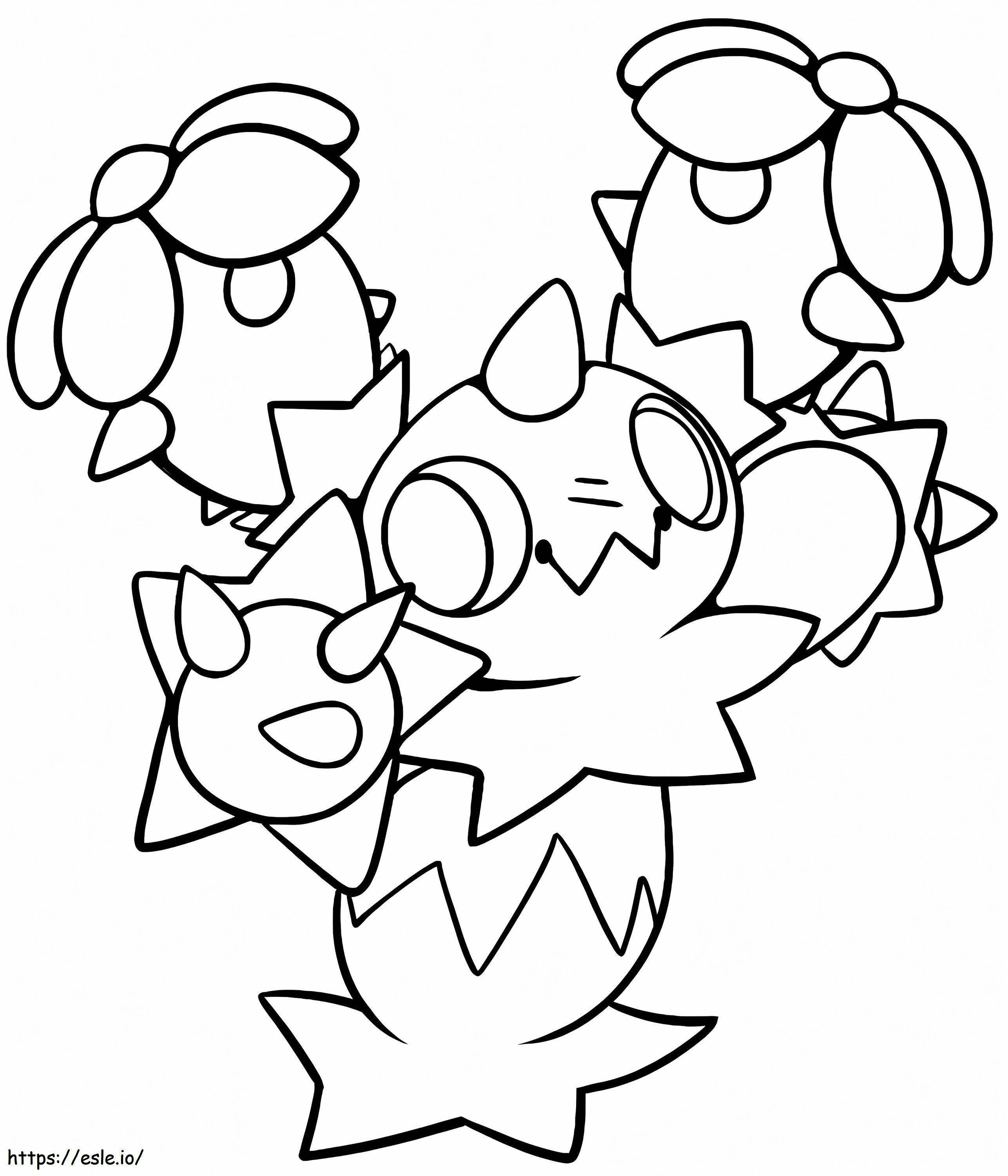 Cute Maractus Pokemon coloring page