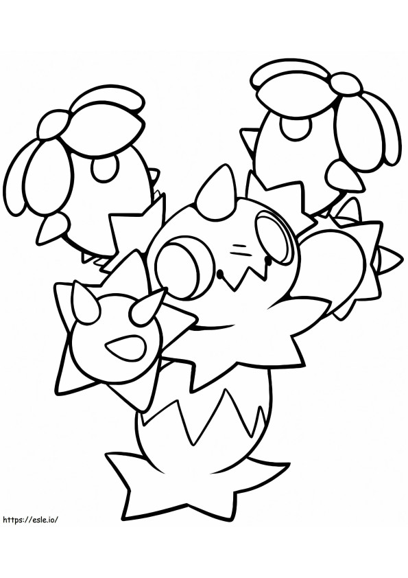 Cute Maractus Pokemon coloring page