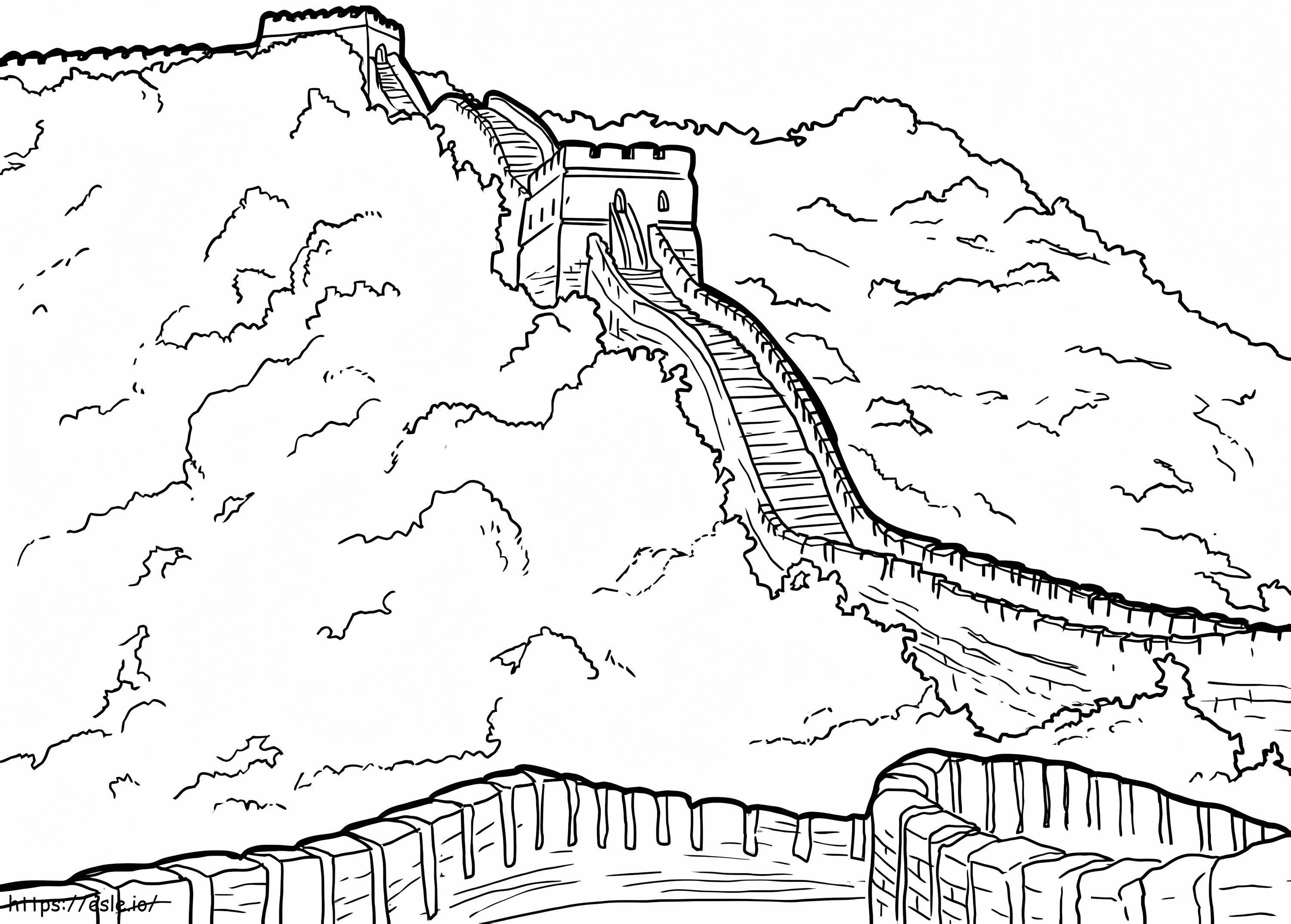 Wunderschöne Chinesische Mauer ausmalbilder